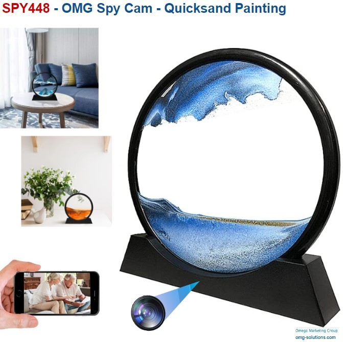 SPY448 - OMG Hidden Spy Camera - Quicksand Painting