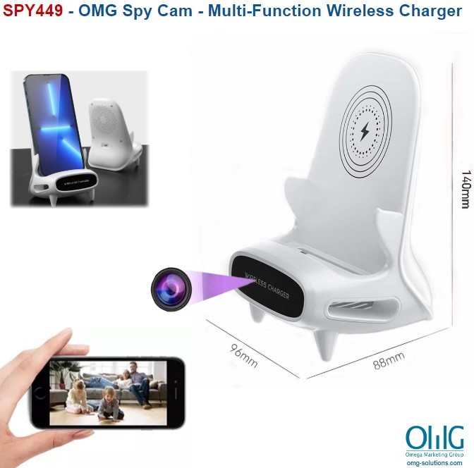 SPY449 - OMG Spy Camera - Multi-Function Wireless Charger