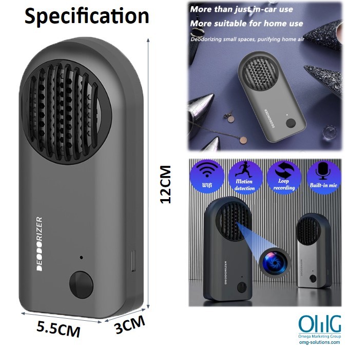 SPY453 - OMG Hidden Spy Camera - Car Air Purifier page 7 Specification Page