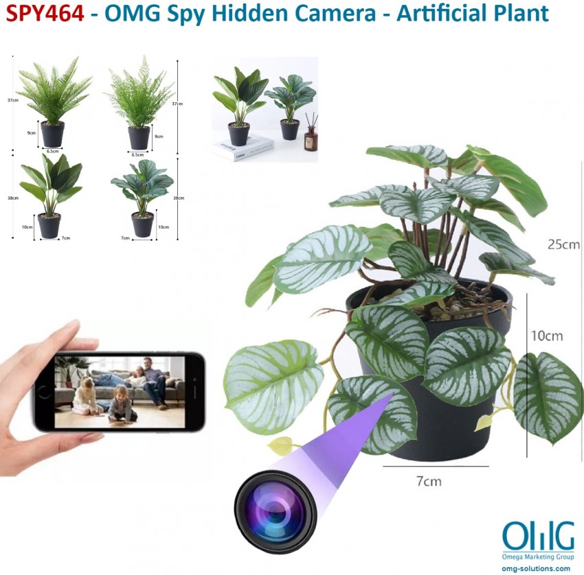 SPY464 - OMG Spy Hidden Camera - Artificial Plant - Main
