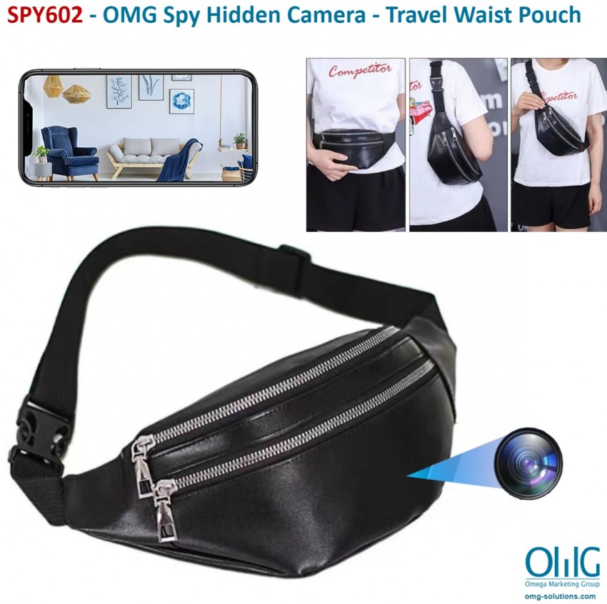 SPY602 - OMG Spy Hidden Camera - Travel Waist Pouch - Main