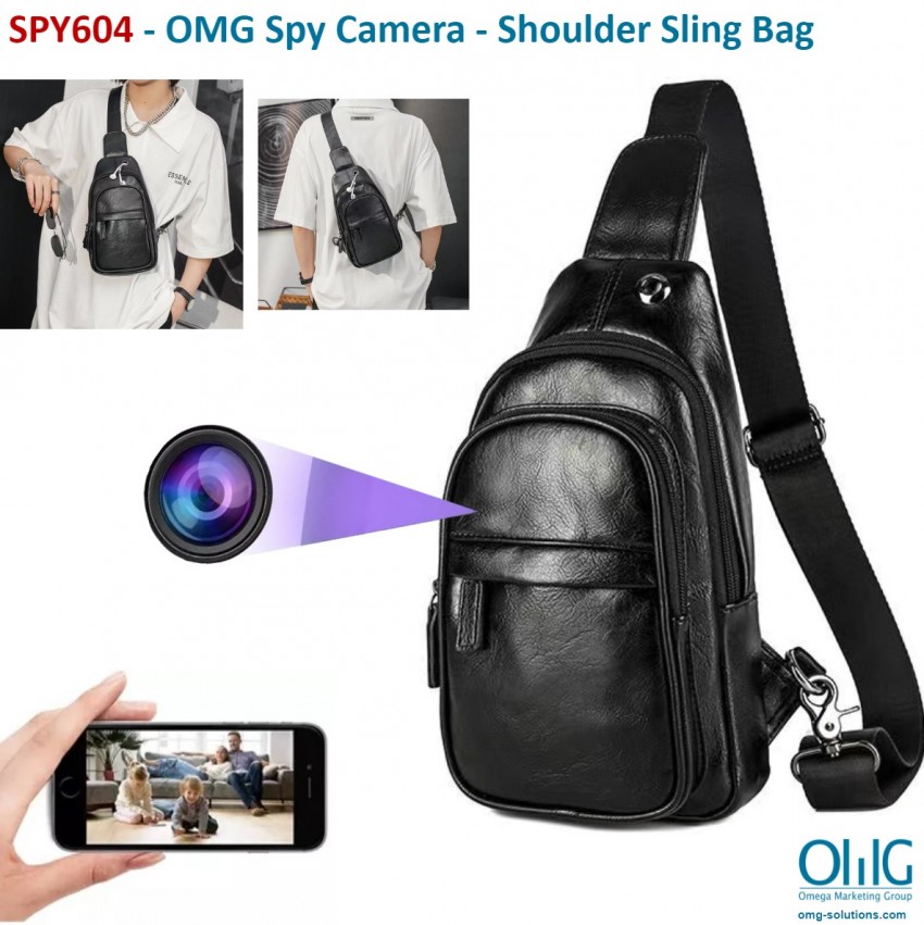 SPY604 - OMG Spy Camera - Shoulder-Chest Crossbody Backpack Sling Bag - Main 03