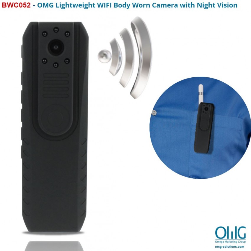 BWC052 - OMG Lightweight WIFI Body Worn Camera with Night Vision - Main Page