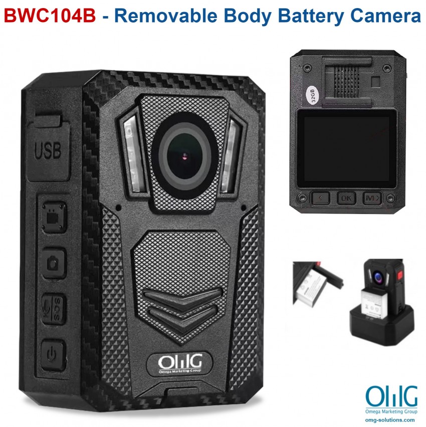 BWC104- Removable Battery Body Camera - Main Page