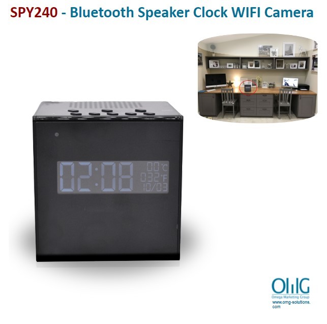 Bluetooth Speaker Clock WIFI Camera, Super Nightvision - Main Page