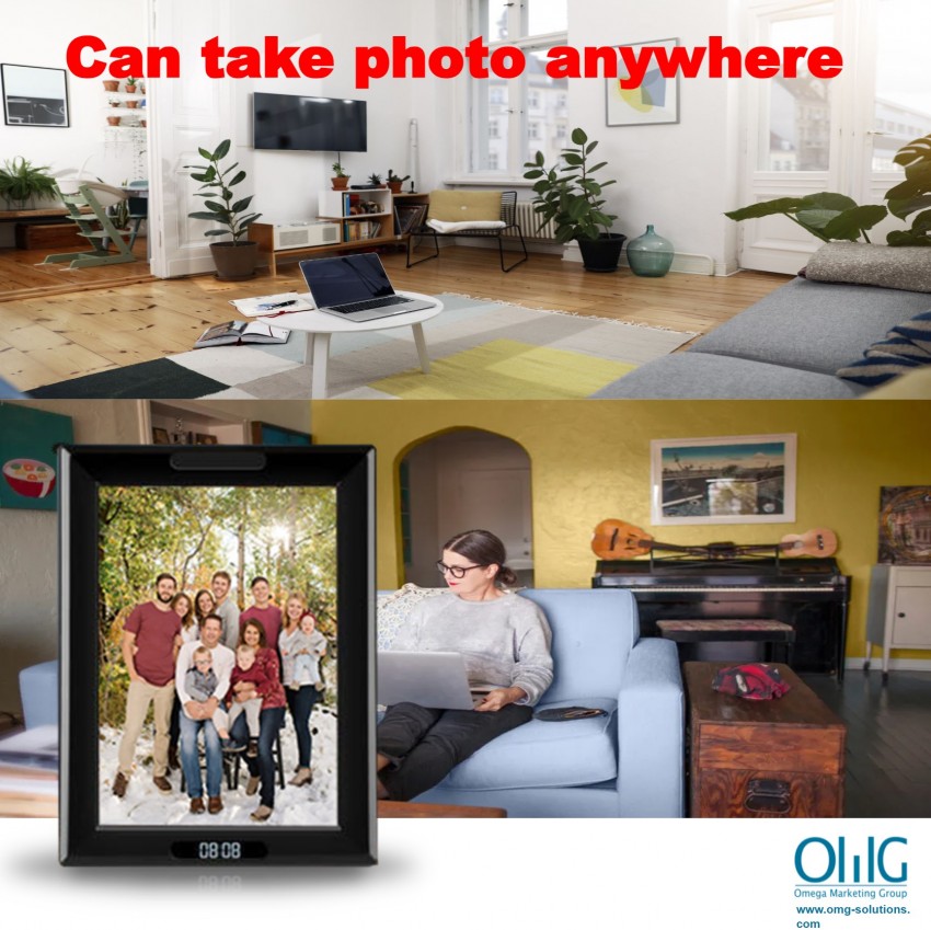 OMG Solution - SPY291 - WIFI Clock Photo Frame Camera, HD1080P,Clock Function, TF Max 128G, 3500mAh battery Page 2