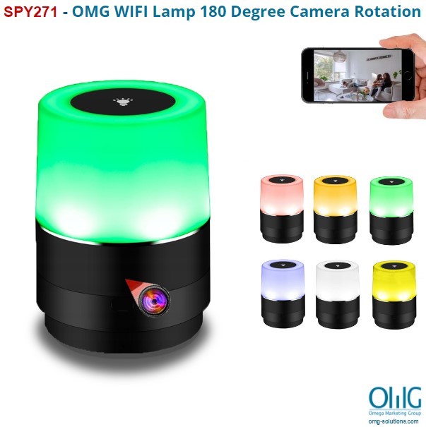 OMG Solutions - SPY271 - WIFI Lamp Camera, HD 1080P, 180 Deg Camera Rotation, Super Nightvision - Main Page