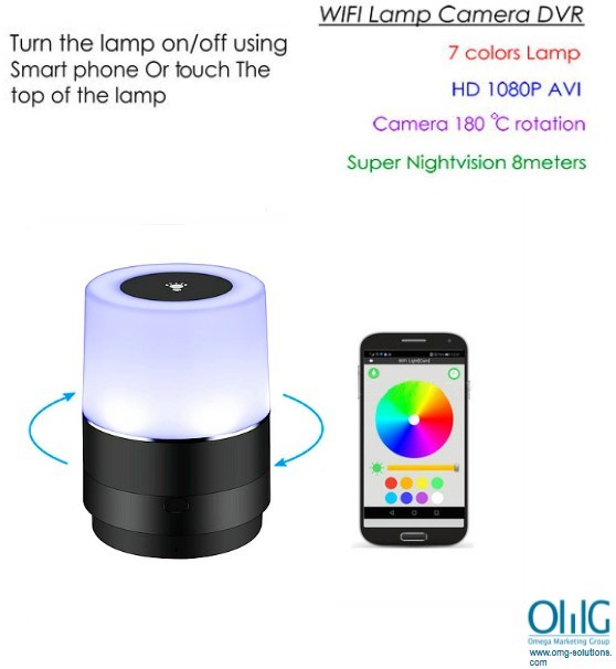 OMG Solutions - SPY271 - WIFI Lamp Camera, HD 1080P, 180 Deg Camera Rotation, Super Nightvision - Page 5