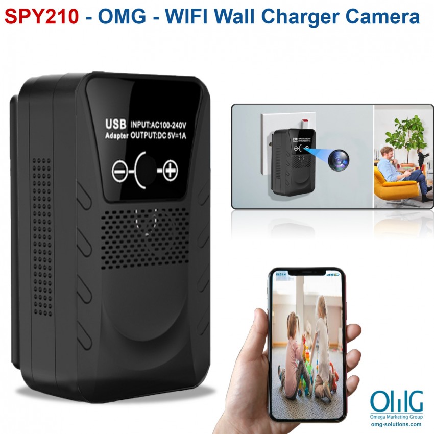 OMG Solutions - WIFI Wall Charger Camera, HD1080P, WIFIP2PIP, H.265 - Main Page