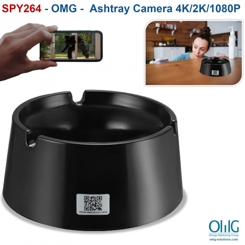 SPY264 - OMG - WIFI Ashtray Camera, 4K2K1080P Battery Working Time 18hours, SD Card Max 128GB - Main Page