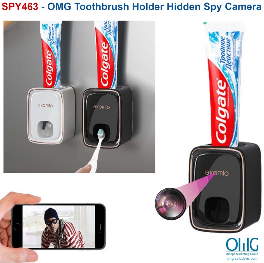 SPY463 - OMG Hidden spy camera - Toothbrush Holder (Main Page with colgate) V2