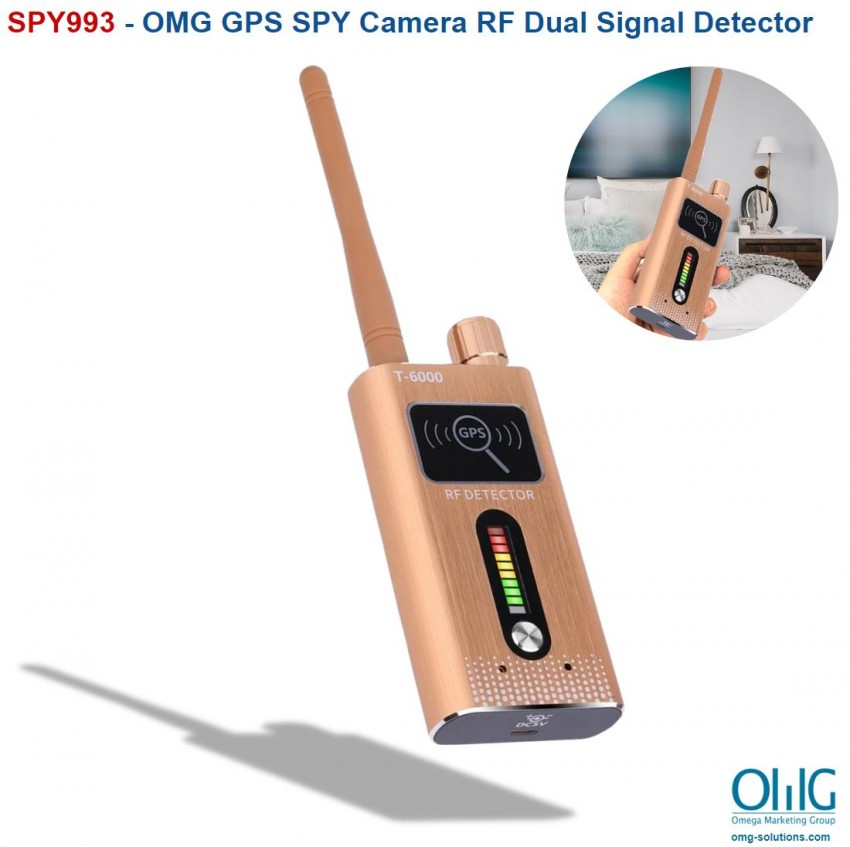 SPY993 - OMG GPS SPY Camera RF Dual Signal Detector Main Page V2