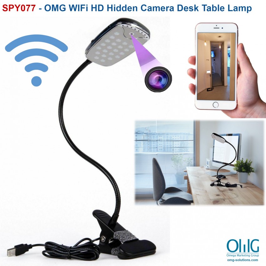 SPY077 - WIFi HD Hidden Camera Desk, Table Lamp, Night Vision Video - Main Page