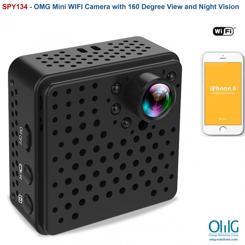 SPY134 - Mini WIFI Camera DVR, 5.0Mega 160degree Camera, Nightvision, SD Max128G - Main Page