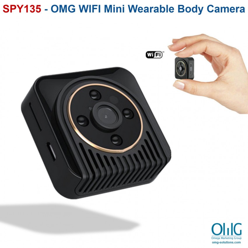 SPY135 - OMG WIFI Mini Camera, Wearable Body Camera, H.264, TF 64G - Main Page