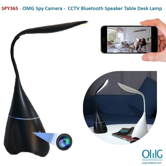 SPY365 - OMG Wifi Hidden Spy CCTV Bluetooth Speaker Table Desk Lamp Camera - Main Page