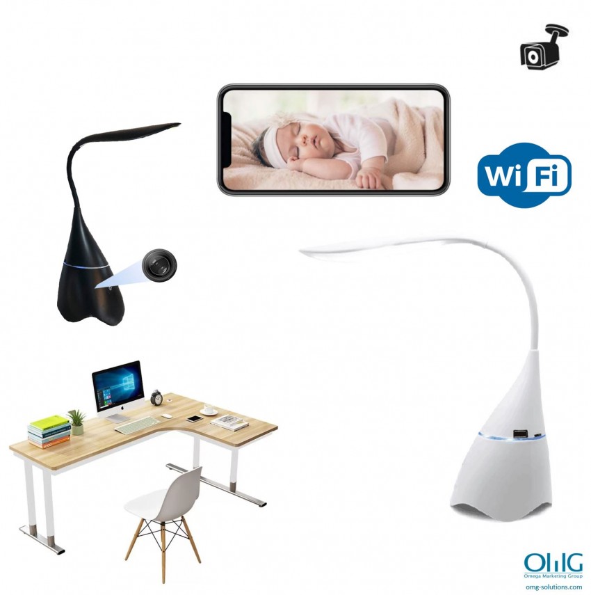 SPY365 - OMG Wifi Hidden Spy CCTV Table Desk - Lamp Camera