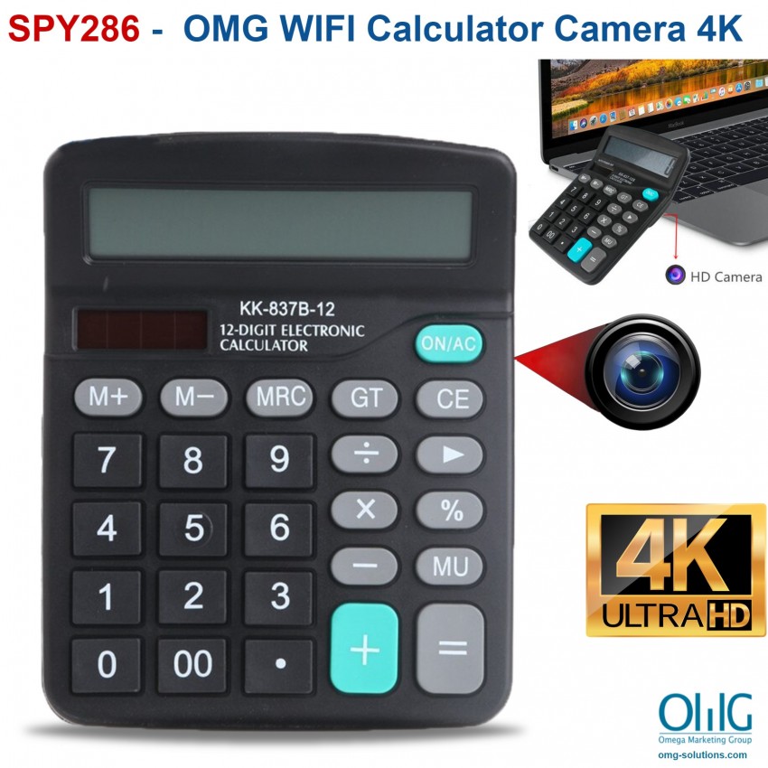 Spy286 - 4K WIFI Calculator Camera, Support Max SD Card 128GB - Main Page