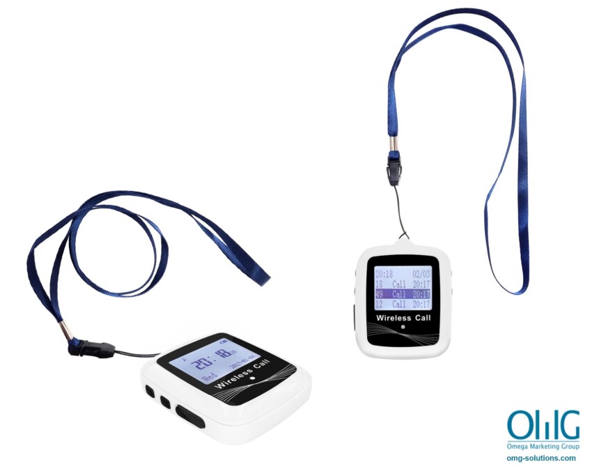 EACM007W-PG - Wireless Waterproof Mobile Receiver Central Monitoring Unit - Multi-View with Lanyard