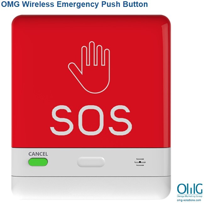 EAPB012R - Wireless Waterproof Red SOS Panic Push Button