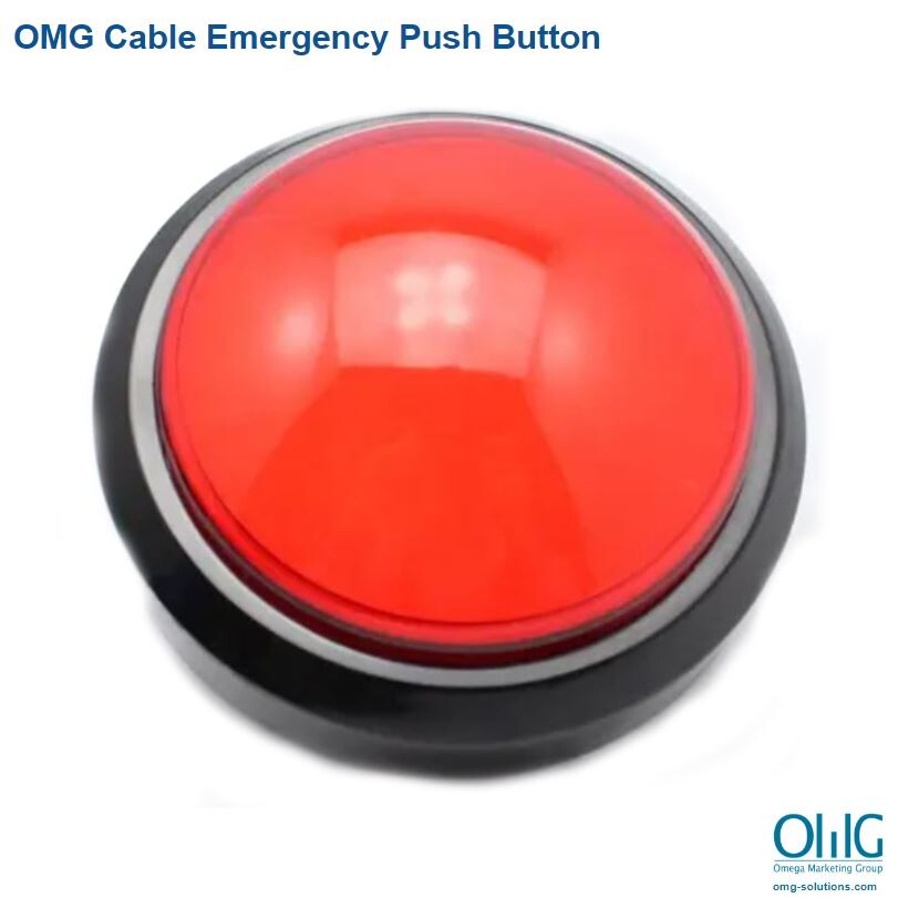 EAPB036C - OMG Cable Emergency Smooth Dome Shaped Panic Alarm Push Button