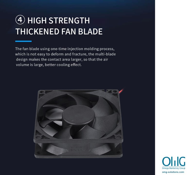 EXFAN003 - DC Cooling Fans 12 Volt Brushless Explosion Proof Fan for Panel Industrial Extractor Fan - Blade Desc