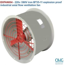 EXFAN004 - 220v /380V iron BT35-11 explosion proof industrial axial flow ventilation fan
