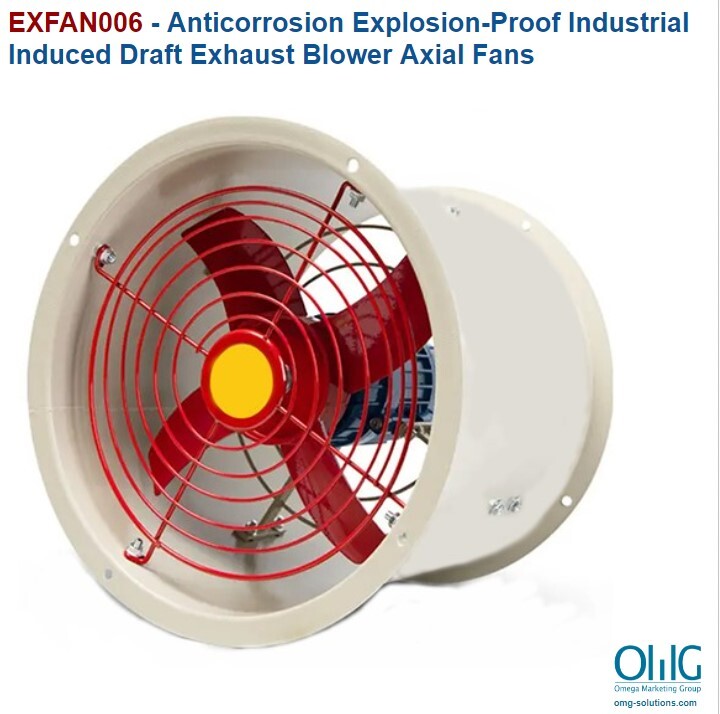 EXFAN006 - Anticorrosion Explosion Proof Industrial Induced Draft Exhaust Blower Axial Fans