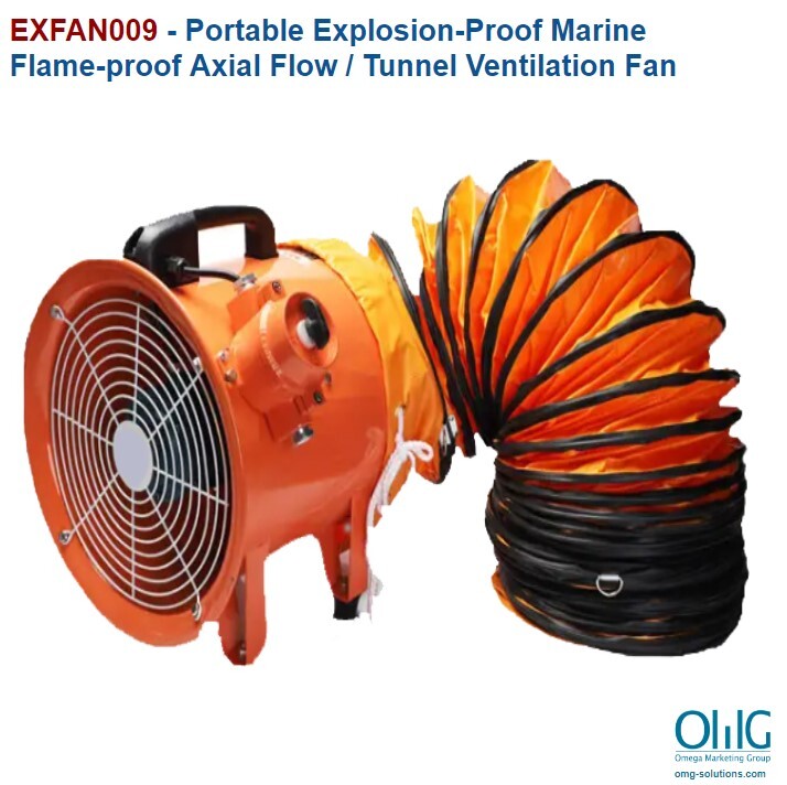 EXFAN009 - Portable Explosion-Proof Marine Flame-proof Axial Flow / Tunnel Ventilation Fan
