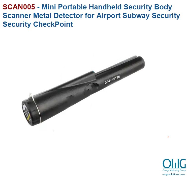SCAN005 - Mini Portable Handheld Security Body Scanner Metal Detector for Airport Subway Security Security CheckPoint