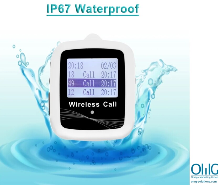 EACM007W-PG - Wireless Waterproof Mobile Receiver Central Monitoring Unit - Waterproof