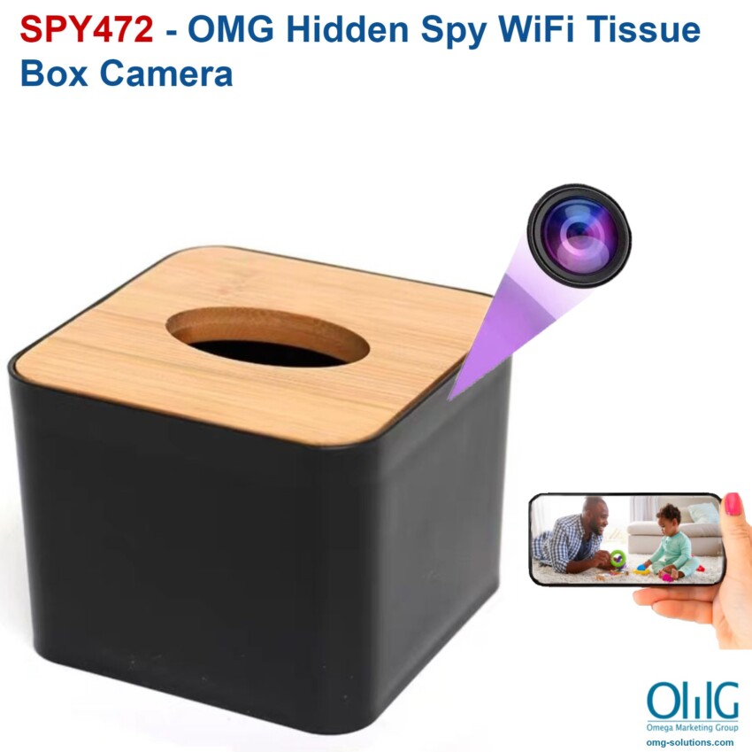 SPY472 - OMG Hidden Spy WiFi Tissue Box Camera