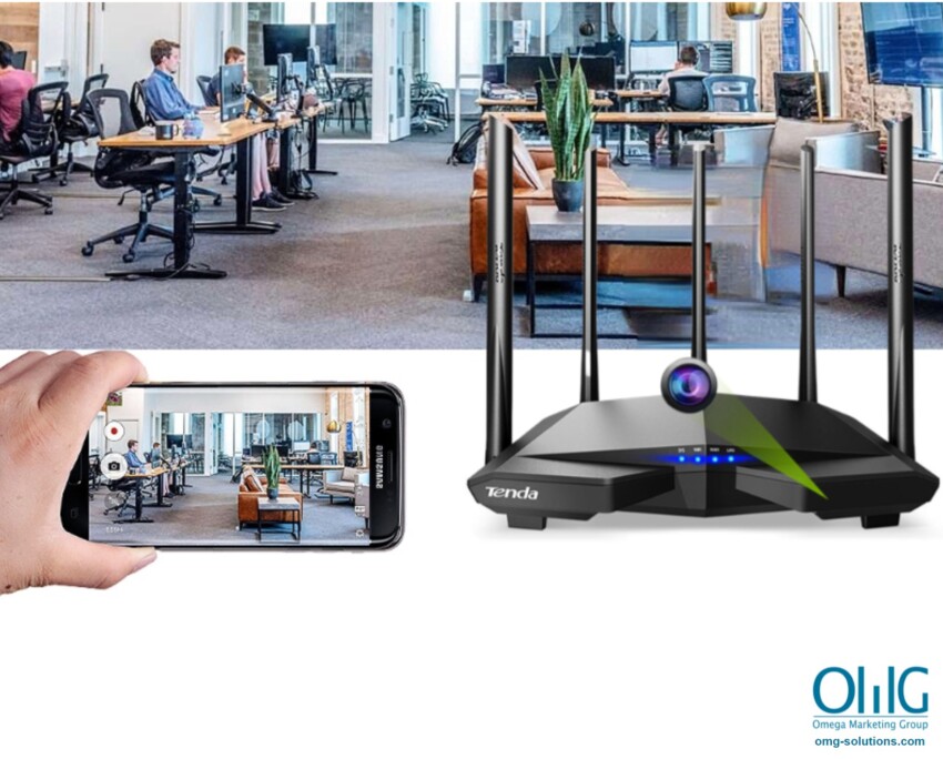 SPY477 - OMG Hidden Spy Wifi Router Camera - Office