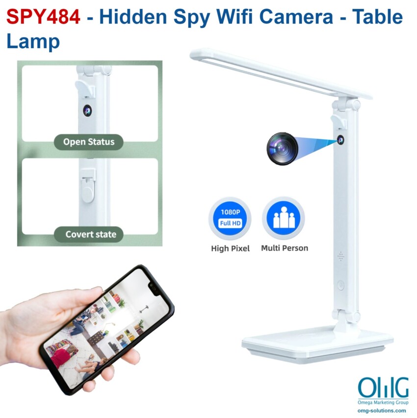 SPY484 - Hidden Spy Wifi Camera - Table Lamp - Main