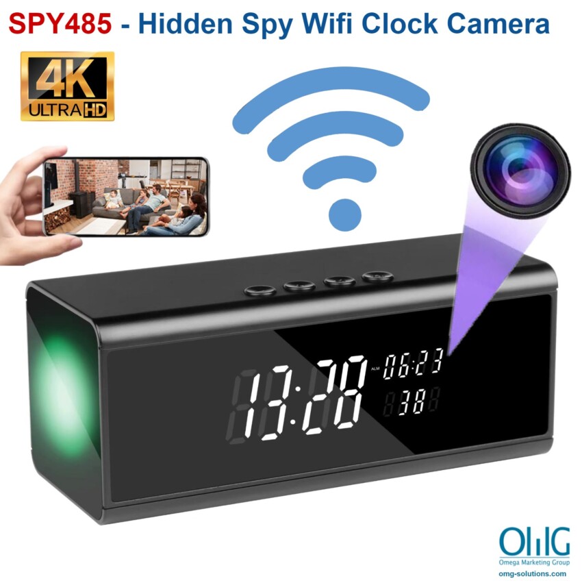 SPY485 - Hidden Spy Wifi Clock Camera - Main