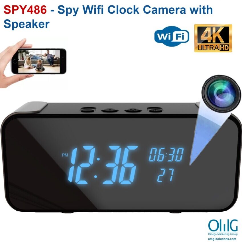 SPY486 - Spy Wifi Clock Camera with Speaker (Main page) 2