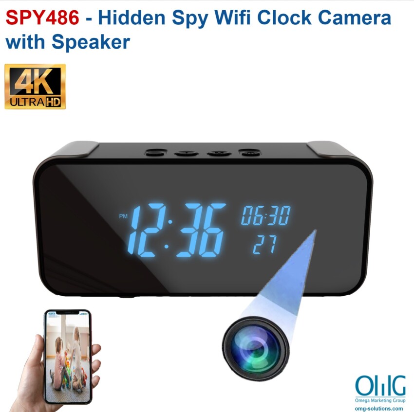 SPY486 - Hidden Spy Wifi Clock Camera with Speaker (Main page)