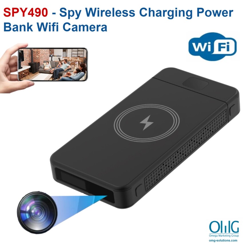 SPY490 - Hidden Spy Wireless Charging Power Bank Wifi Camera(Main Page)