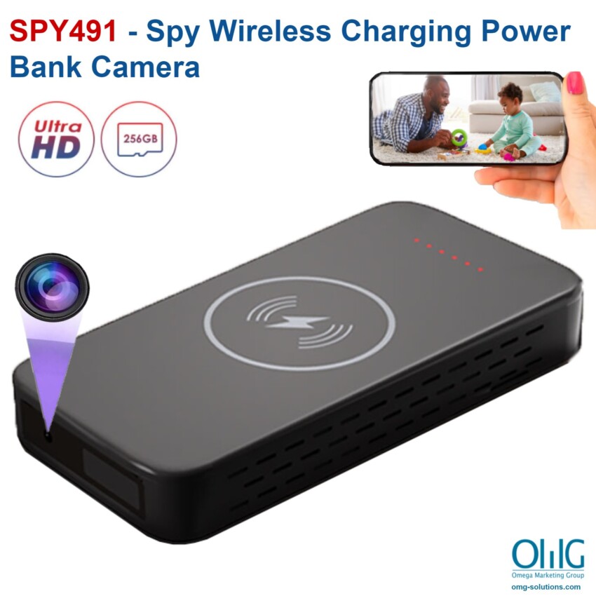 SPY491 - Hidden Spy Wireless Charging Power Bank Camera - Main