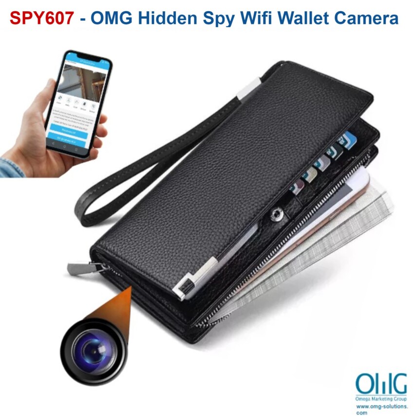 SPY607 - OMG Hidden Spy Wifi Wallet Camera 