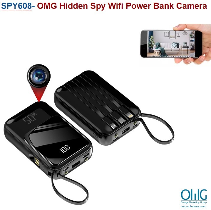 SPY608- OMG Hidden Spy Wifi Power Bank Camera - 10000 mAh