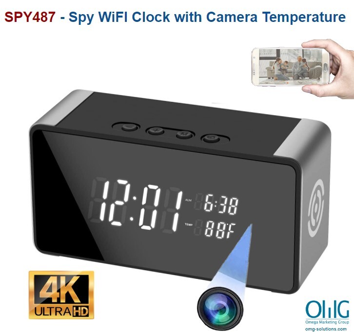SPY487 - Spy WiFI Clock with Camera Temperature