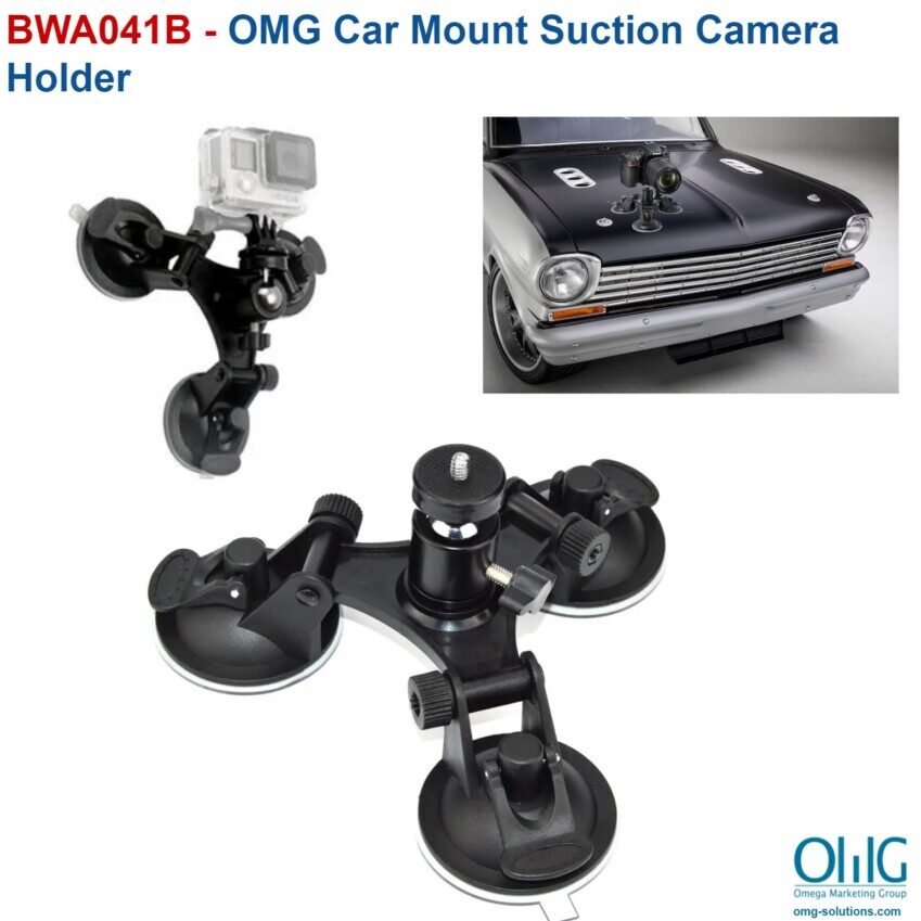 BWA041B - OMG Car Mount Suction Camera Holder - main pg