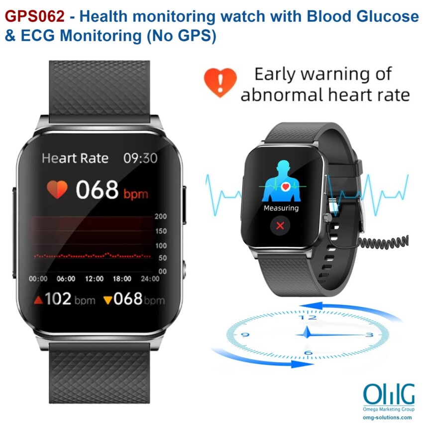 GPS062 - Health monitoring watch with Blood Glucose & ECG Monitoring (No GPS) - Main