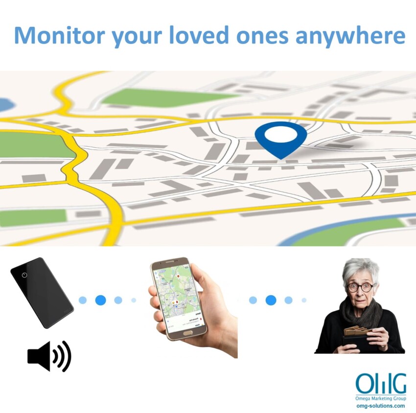 GPS304 - OMG Smart Card Tracker for Elderly - Map 