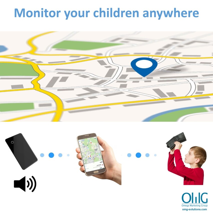GPS304 - OMG Smart Card Tracker for Kids - Map Kids