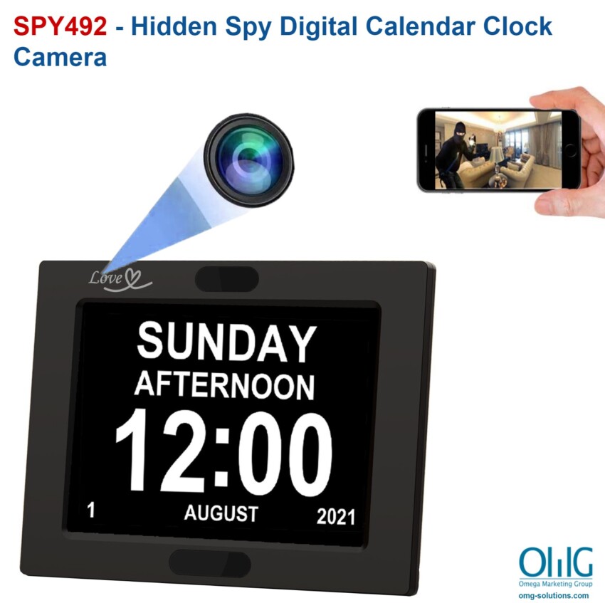 SPY492 - Hidden Spy Digital Calendar Clock Camera - Main page