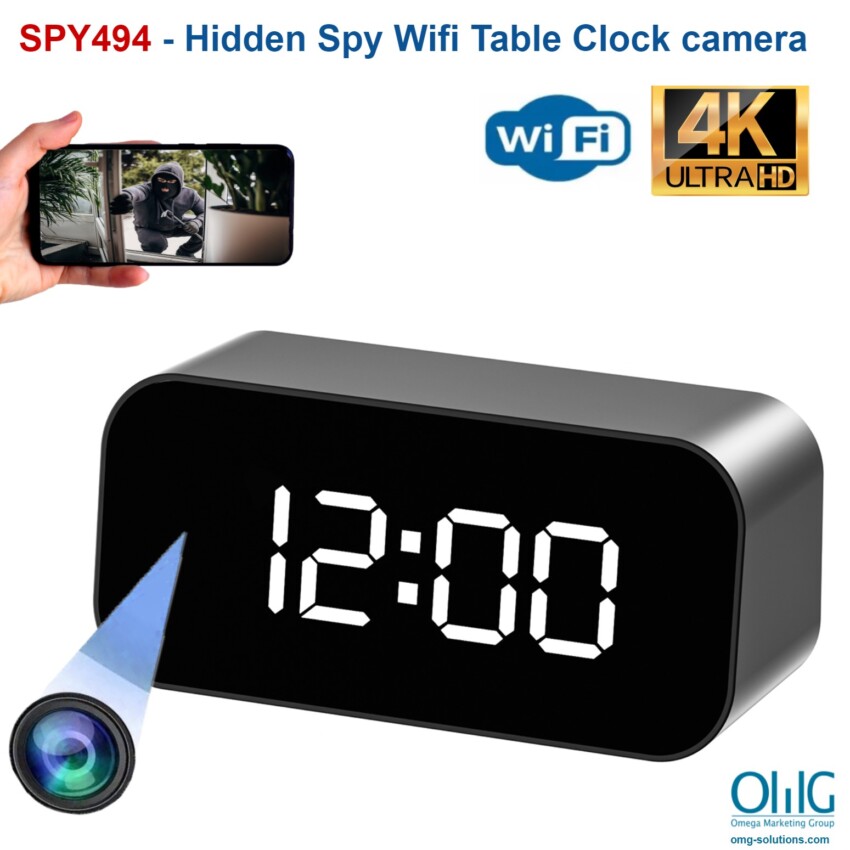 SPY494 - Hidden Spy Wifi Table Clock camera - main