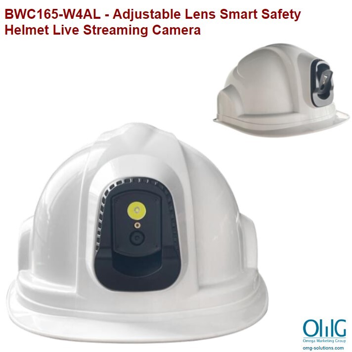 BWC165-W4AL - Adjustable Lens Smart Safety Helmet Live Streaming Camera - Views