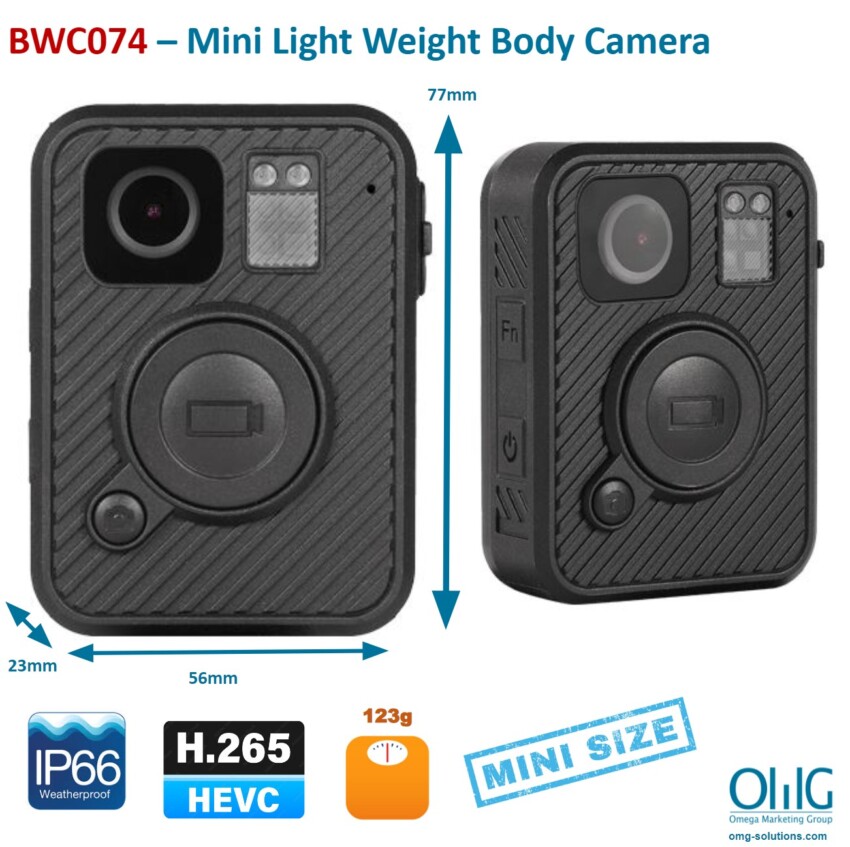BWC074 - Mini Light weight Body Worn Camera [No LCD Screen]